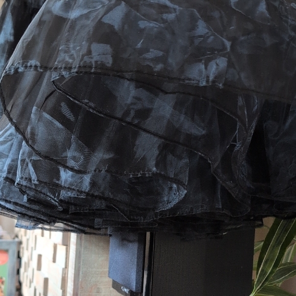 Grace Karin Elegant Black Tiered Organza Ruffle Skirt - Picture 5 of 5